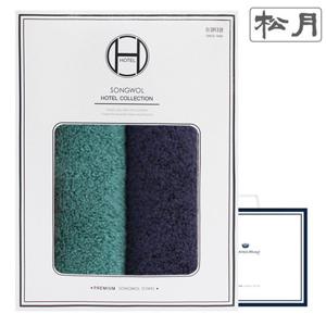 [송월타올]호텔수건 솔리드 뱀부무지 2매선물세트(쇼핑백) 기념수건 답례품