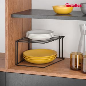 메탈텍스 복스 2단 접시 정리대 라바 블랙