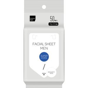 마츠키요 남성용 페이셜 시트 슈퍼 쿨 50매