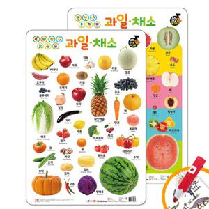 애플비 소리 나는 벽그림 과일채소