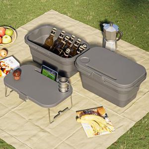 테이블바스켓 접이식 피크닉 바스켓 테이블 바구니 정리