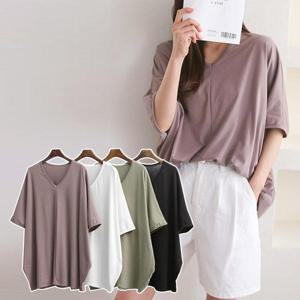 위쉬몰 IL 세로절개브이넥무지티(E027H409) 빅사이즈