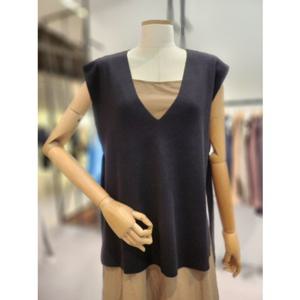 [코데즈컴바인] (CJC-VT381W9Z) 끈포인트 브이넥 니트베스트