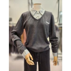 [코데즈컴바인] (CJC-PU389W9Z) 셔츠 레이어드 니트