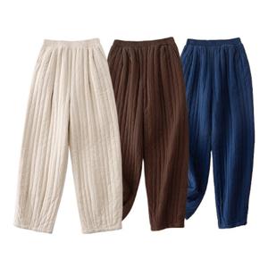 [바바라옷장]242330 - 누빔 배기팬츠 솜바지 겨울바지 방한팬츠