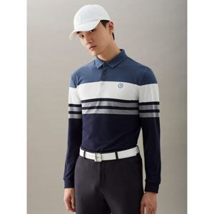 빈폴골프 남성 선염 컬러블럭 칼라 티셔츠  블루 BJ4941B16P