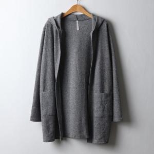 아이우먼 스판와플후드롱가디건 HGJ306M410 빅사이즈