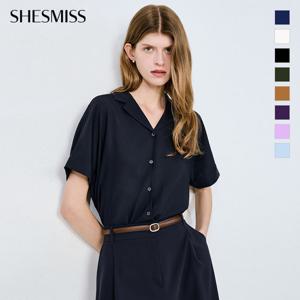 [쉬즈미스] 내추럴 오픈 칼라 셔츠_SWWSTO22020