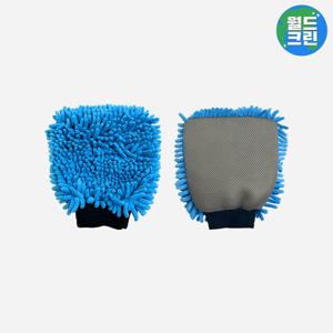 월드크린 셔닐 2in1 워시미트 자동차 극세사 스펀지 매쉬