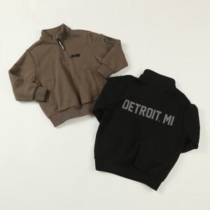 [지프키즈]소매 나침반 포켓 기모 밴드넥 맨투맨  KO4TSU852