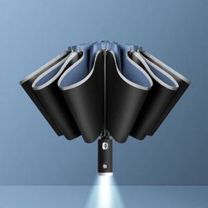 거꾸로암막우산 전자동 거꾸로 접는 LED 우산 반사띠 우양산 스