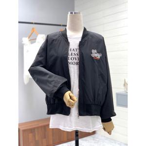 [애티쉬]노카라 패치 항공점퍼 BJK1R349_OD