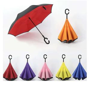 반대로접히는 C형 손잡이 거꾸로 장우산 반전우산 물튐방지 역방