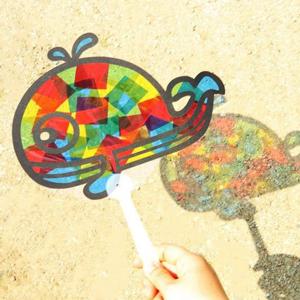 DIY662 고래부채 유니아트 만들기 썬캐쳐