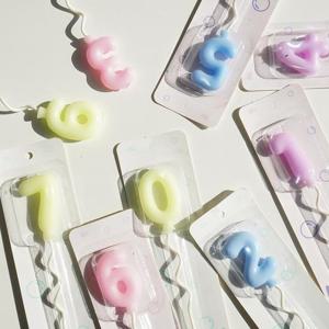 파스텔 벌룬 숫자 케이크 초 [특이한 예쁜 생일 파티 케익초 케ㅇㅋ 장식 데코 캔들 축하 촛불 초]