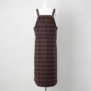 아이우먼 리스체크울멜빵원피스 LYQ234M411 빅사이즈