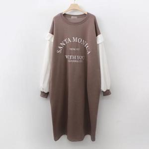 아이우먼 모니카자수배색원피스 POQ099M411 빅사이즈