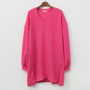 아이우먼 컬러브이넥언발롱티 ILG319M411 빅사이즈