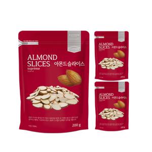 [리치팜너트]아몬드슬라이스 200g x 3팩