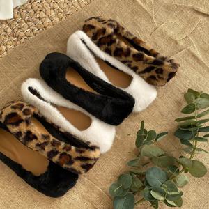 여성 3컬러 털 겨울 레오파드 로퍼 RJ-ac7038