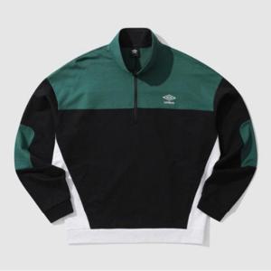 M 엄브로긴팔티 CQK UP121CFS15-BLK 플레이버 컬러블럭 하프집업