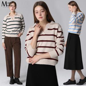 [모리모리스][모리모리스(Morry Morris)] 지그니 스트라이프 울