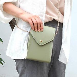 [프롬슈] 플레인 엔벨롭 미니체인백 폰크로스백