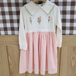 치크 DP01 튤립자수 원피스 CKOK2321G