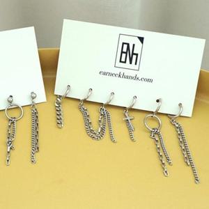 [이어넥핸즈] 써지컬스틸 유니신드롬 귀걸이 귀찌 6set