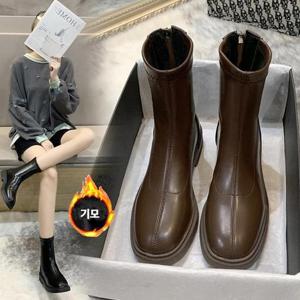 [깨비몰] 여성/겨울/털안감/방한부츠/롱부츠/뒷지퍼/2컬러