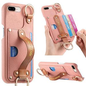 아이폰7 플러스 가죽 카드지갑 핸드스트랩 링 거치대 케이스