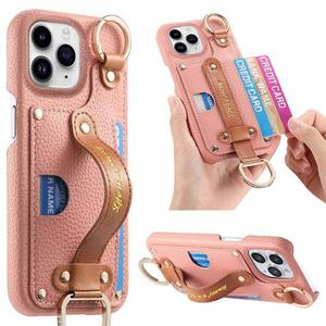 아이폰11 프로 맥스 가죽 카드지갑 핸드스트랩 링 거치대 케이스