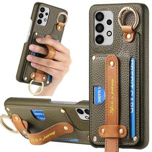 갤럭시점프 A32 4G 5G 가죽카드지갑 핸드스트랩 링 거치대케이스