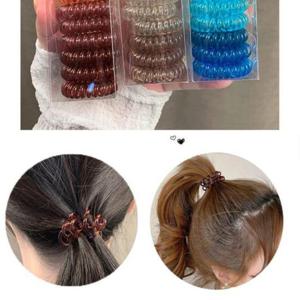 9세트 스프링 머리끈 자국 안남는 실리콘 고무줄