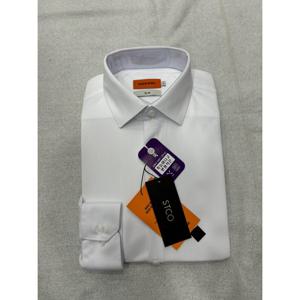 [에스티코]와이셔츠 쭉 트리코트 슬림셔츠 SDSVZ31SSW