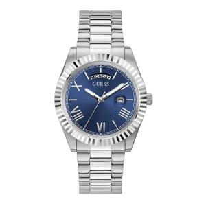 게스 Connoisseur 블루 다이얼 실버 메탈 남성시계 GW0265G7