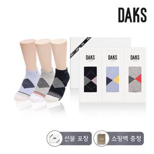닥스양말 숙녀 스니커즈 아가일링글 3족세트 DK25431