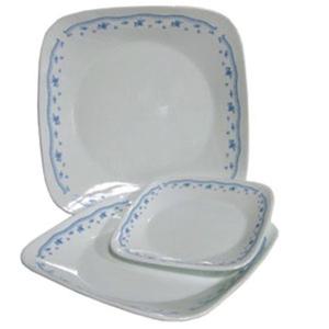 코렐 모닝블루 사각접시 소 요리 플레이팅 식사라