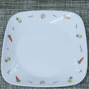 코렐 접시 반찬 그릇 식기 찬기 사각 접시 야채 23cm
