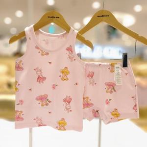 [오가닉맘] 아동 베어플라면모달여아 런닝 드로즈 2종세트 (MKSUUR17D)