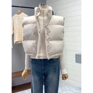 [애티쉬]반목 숏 조끼패딩 BJK1R372_OD