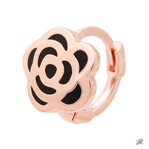 블랙로즈 14K 금침 로즈골드 장미 귀찌 링피어싱 귀걸이