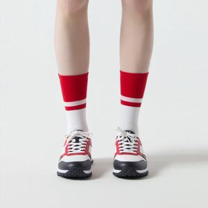 여성 컬러 블럭 쿼터 삭스 레드(MQ122LSO14)