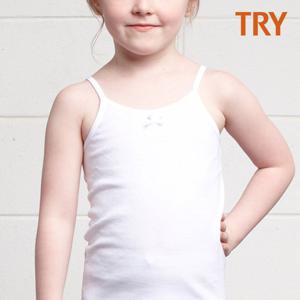 트라이 여아 퓨어 순면 끈런닝 1매