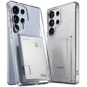 갤럭시 S25 울트라 플러스 에어클로 투명 카드 수납 핸드폰 케이스 지갑