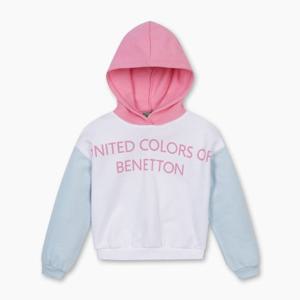 [베네통 키즈]베네통키즈 컬러블럭후드맨투맨 3J68C203I IV