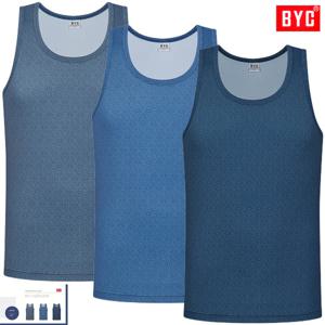 BYC선활용기하학패턴유색칼라민소매런닝3매입MCF2211