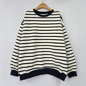 아이우먼 모모라운드단가라맨투맨 EMT248M501 빅사이즈