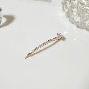 데일리 심플 큐빅 포인트 여자 실핀 머리핀