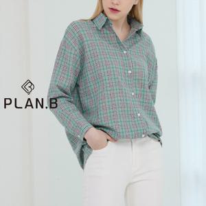 [플랜비][한정/특가][플랜비]배색체크루즈핏셔츠_[P2203SH507A]